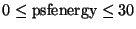 $\rm0 \leq psfenergy \leq 30 $