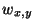 $w_{x,y}$