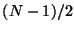 $(N-1)/2$