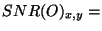 $SNR(O)_{x,y}=$