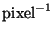 $\rm {pixel}^{-1}$