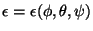 $\epsilon=\epsilon(\phi, \theta, \psi)$