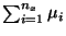 $\sum_{i=1}^{n_x} \mu_i$