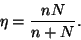 \begin{displaymath}
\eta = \frac{nN}{n+N}.
\end{displaymath}