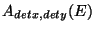 $A_{detx,dety}(E)$