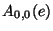 $A_{0,0}(e)$
