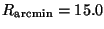 $R_{\rm {arcmin}} = 15.0$
