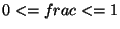 $0<=frac<=1$