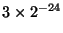 $3\times 2^{-24}$