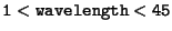 $\tt 1<wavelength<45$