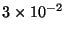 $3\times 10^{-2}$