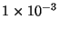 $1\times 10^{-3}$