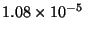 $1.08\times 10^{-5}$