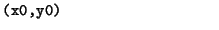 $\textstyle \parbox{.30\textwidth}{{\tt (x0,y0)}}$