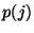 $p(j)$